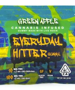 Green Apple 100mg Live Resin Single Gummy - Everyday Hitter
